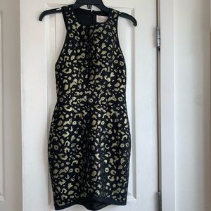 Black and gold dress